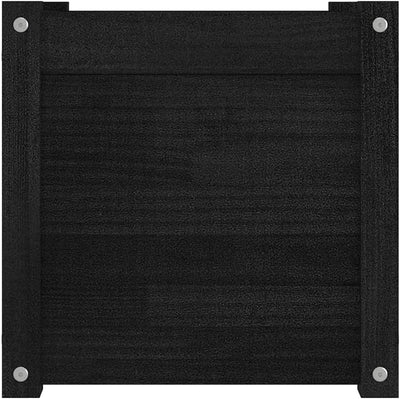 homiuse Hochbeet Pflanzkübel Schwarz 40x40x40 cm Massivholz Kiefer Schwarz Blumentopf Gross Pflanzkü
