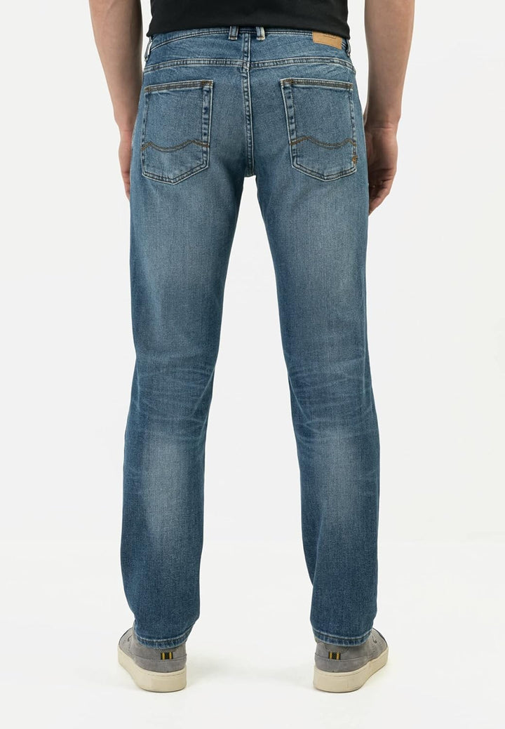 camel active Herren Slim Fit fleXXXactive® 5-Pocket Jeans 31W / 32L Blau, 31W / 32L Blau