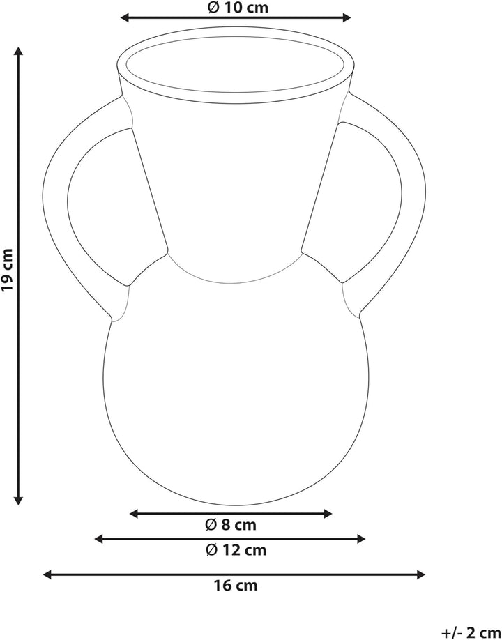 Moderne dekorative Vase Braun minimalistisches Wohnaccessoire Orestiada
