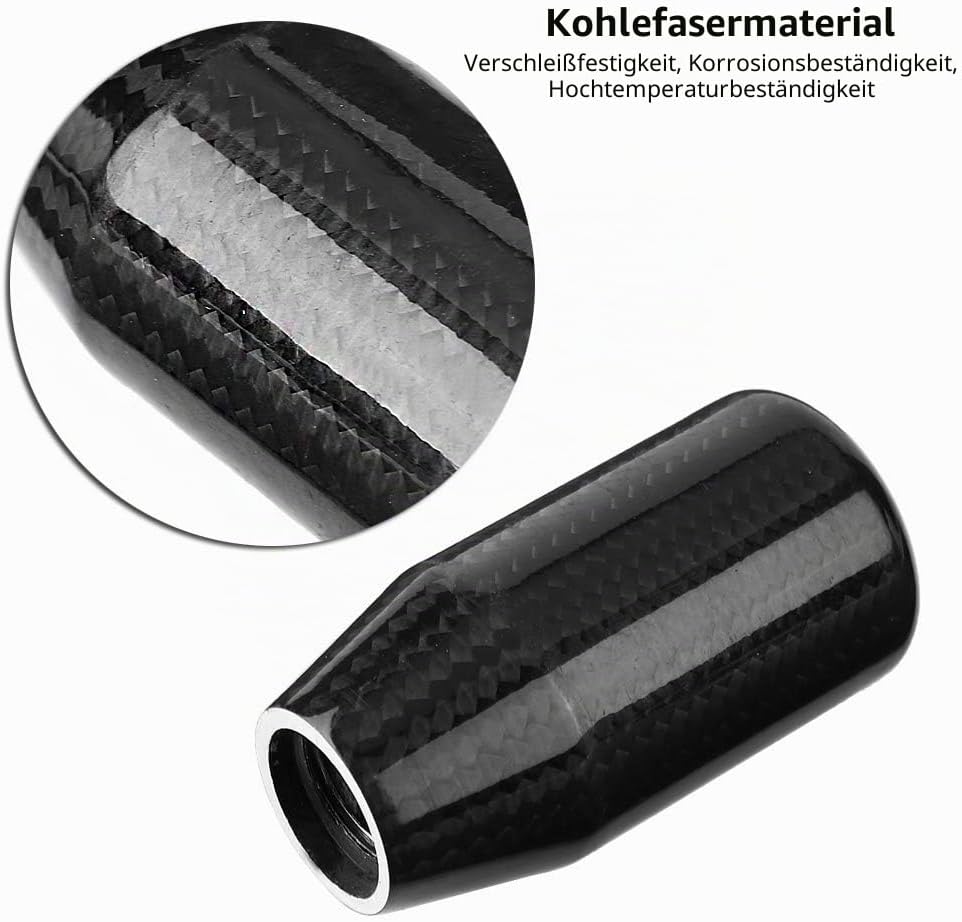 Schaltknauf-Universal Getriebe Hebel Auto Handschaltknopf Kohlefaser Schaltknauf Auto Modifizierter