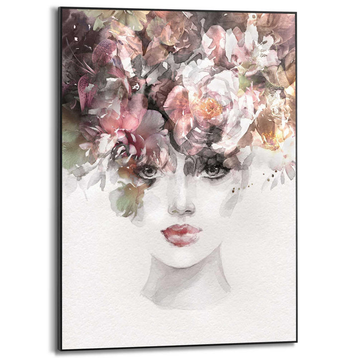 REINDERS Gerahmtes Bild, Aquarel Frau, Wohnzimmer, Bilder, Wanddeko, Room Decor, Holz, Mehrfarbig, 7