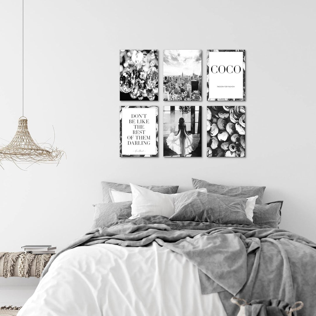 Novart Wandbilder - KEIN EXTRA RAHMEN BENÖTIGT - Wohnzimmer Mädchen Teenager - Bilder Modern Fashion