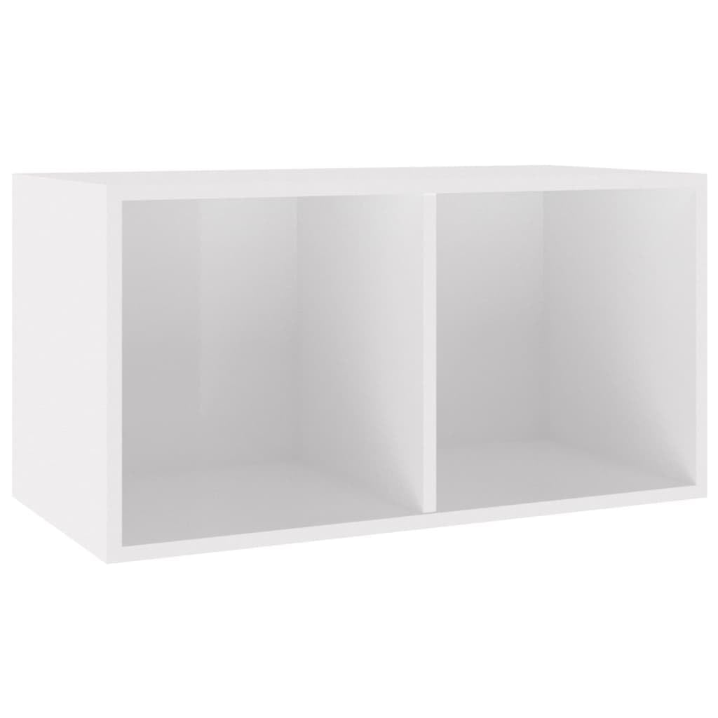 vidaXL Vinyl Aufbewahrungsbox mit 2 Fächern Box Aufbewahrung Kasten LP Schallplatten Sammlung Regal