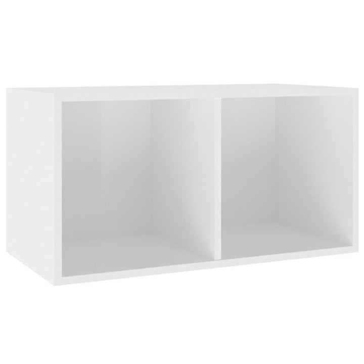 vidaXL Vinyl Aufbewahrungsbox mit 2 Fächern Box Aufbewahrung Kasten LP Schallplatten Sammlung Regal
