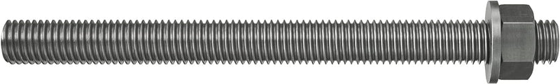 fischer 090451 Ankerstange FIS A M 12 x 160 R Edelstahl, 10 Stück, Silber M12x160 Silber, M12x160 Si