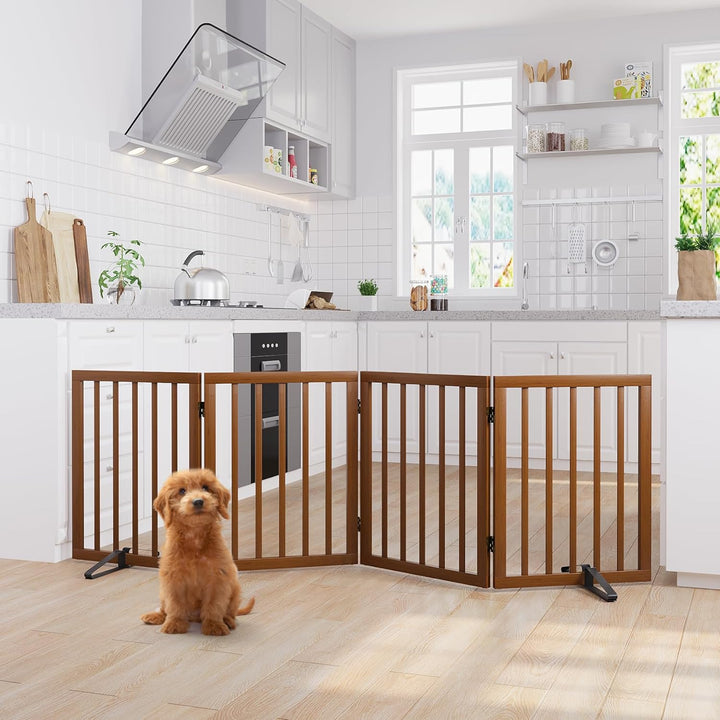 Semiocthome Freistehende Hundegitter und Barrieren für den Innenbereich, Haustiergitter für Türen un
