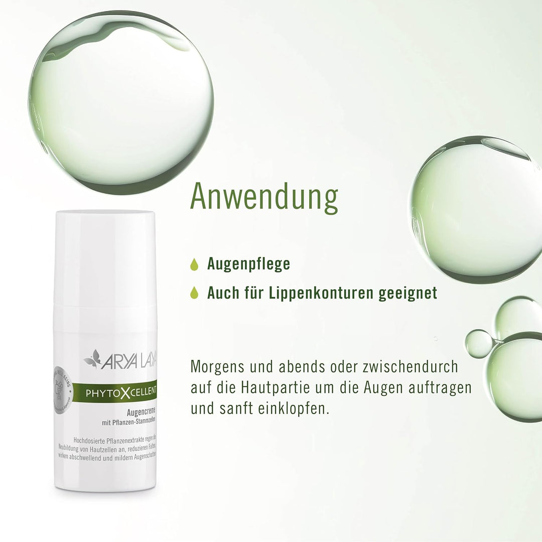 ARYA LAYA PhytoXcellent Augencreme, 15 ml - regenerierend &amp; verjüngend, wirkt abschwellend und reduz