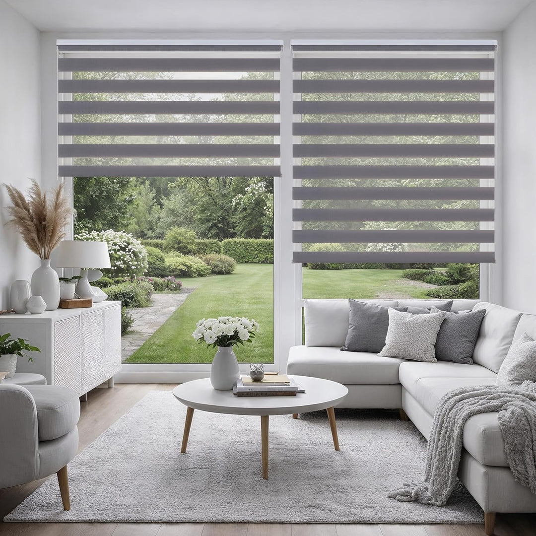 STORESDECO Doppelrollo, Duo Rollo für Fenster und Türen, Zebra Rollo Lichtdurchlässig und verdunkeln
