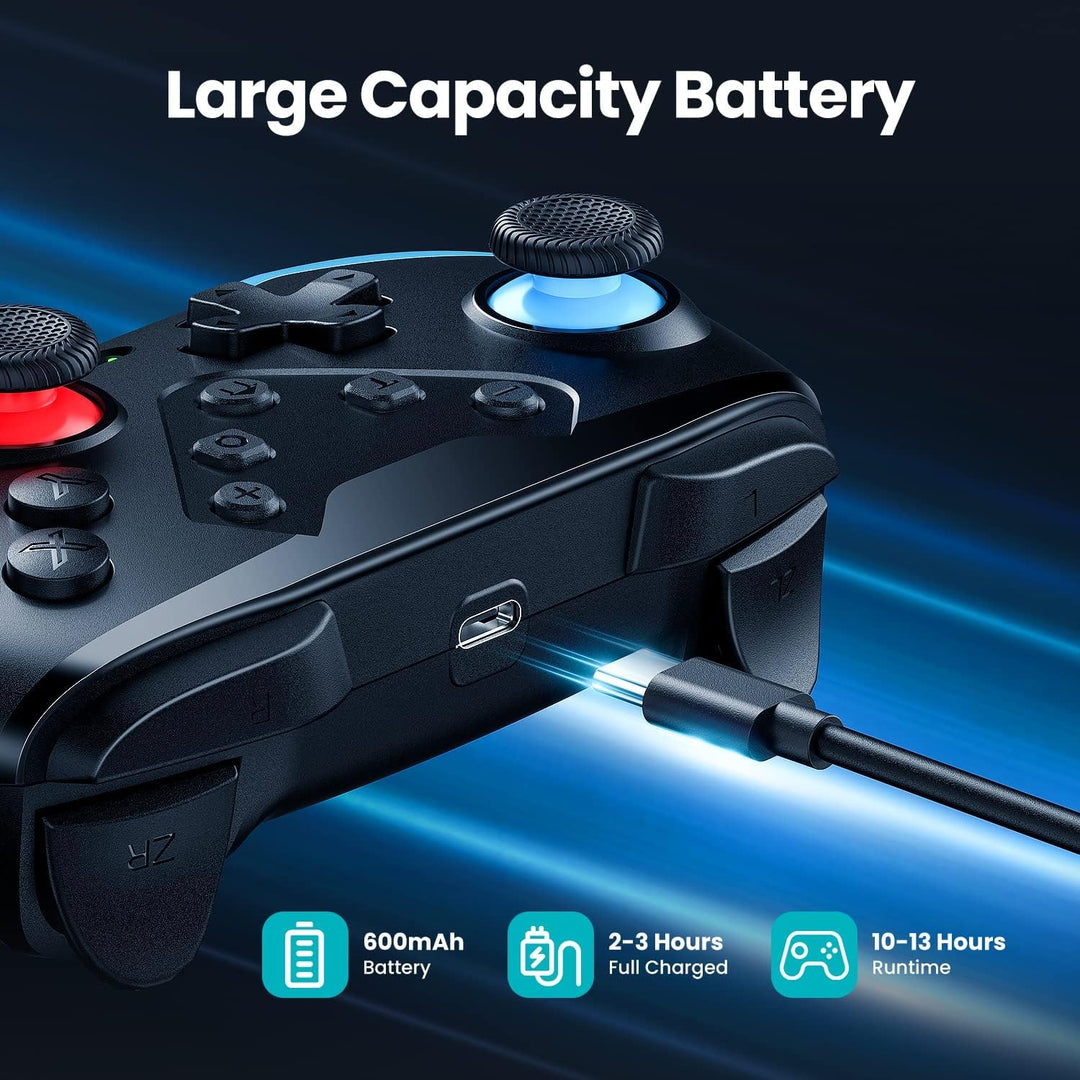 VOYEE Wireless Switch Controllers kompatibel mit Switch/Lite/OLED, Pro Gamepad mit Programmierung Tu