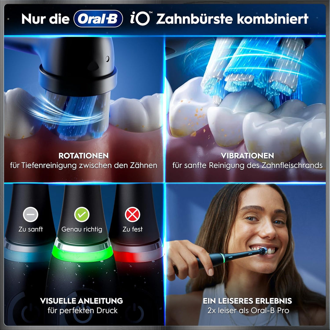 Oral-B iO Series 10 Plus Edition Elektrische Zahnbürste/Electric Toothbrush, PLUS 3 Aufsteckbürsten,