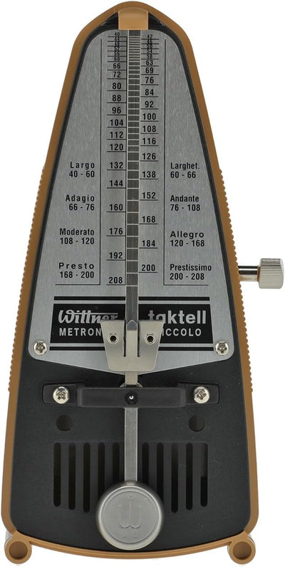 Wittner Metronom 835 Kunststoffgehäuse ohne Glocke Taktell Piccolo hellbraun hellbraun Single, hellb