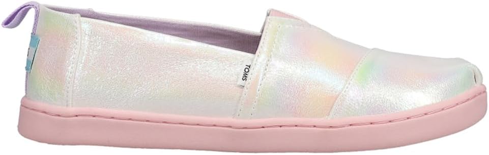 TOMS Mädchen Glitter Alpargata Flache Slipper 31 EU Weiss, 31 EU Wei&#xDF;