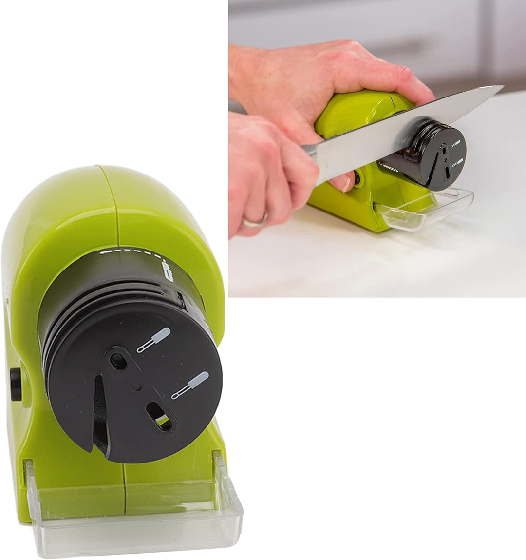 Asixxsix Elektrischer Messerschärfer, professionelles und schnelles Schärfen für Küchenmesser, integ