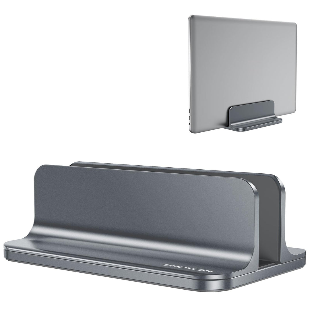 OMOTON Vertikal Verstellbarer Laptop Ständer, Notebook Ständer aus Aluminium, Laptop Halterung für M