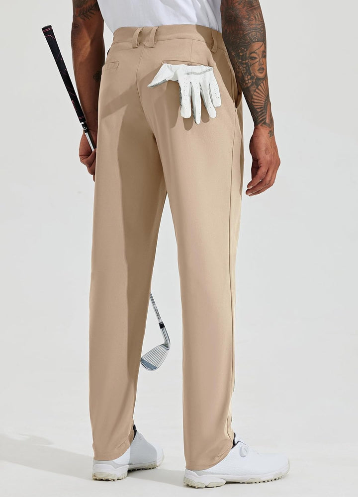 WILLIT Herren Golfhose Stretch Kleid Hose Slim Fit Schnelltrockner Casual Arbeitshose Stretchhose La