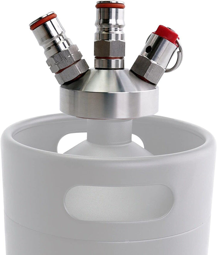 2,5/5 Bar PRV Mini Keg Ball Lock Tapping Head Growler Dosierung für 2L / 3,6L / 4L / 5L / 10L