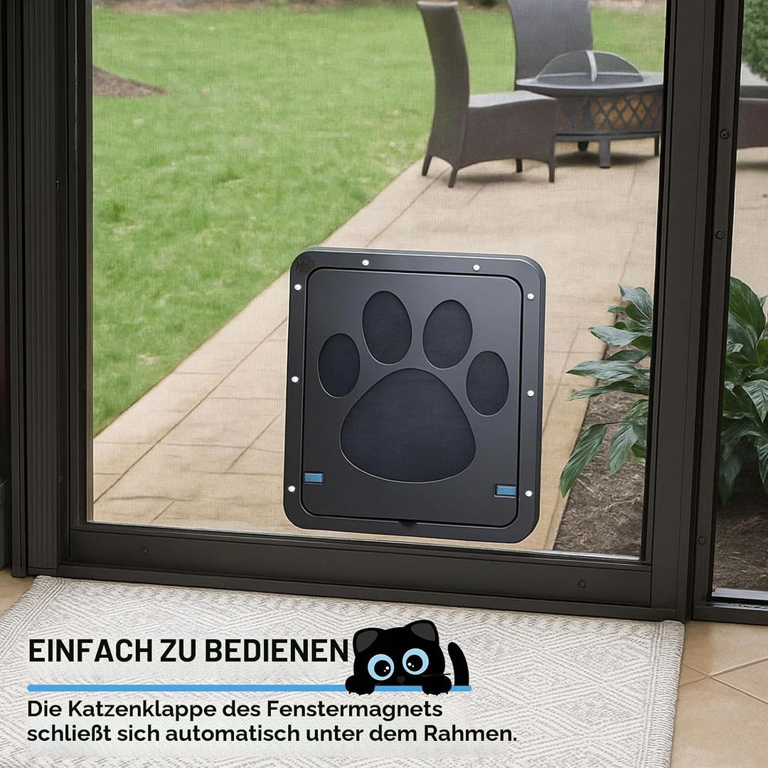 Katzenklappe ABS Haustierklappe, 29×24cm Katzentüre für Kleine und Mittelgrosse Hunde und Katzen Kat