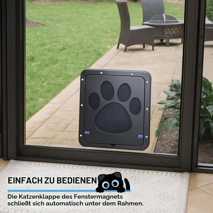 Katzenklappe ABS Haustierklappe, 29×24cm Katzentüre für Kleine und Mittelgrosse Hunde und Katzen Kat