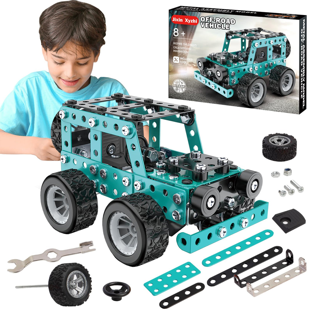 Metal Model Kit STEM Projects Jeep Vehicle Build Your own kit for Boys and Girls from 8 Years of Age