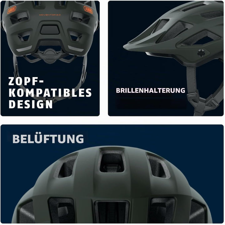 ABUS MTB-Helm Moventor 2.0 - komfortabler Fahrradhelm fürs Gelände - All-Mountain-Helm - für Damen u