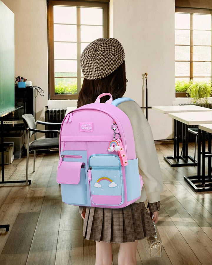 Amythe Kinderrucksack Mädchen,Rucksack Kindergarten,Schulranzen Mädchen 1-3. klasse, Leichte und Was