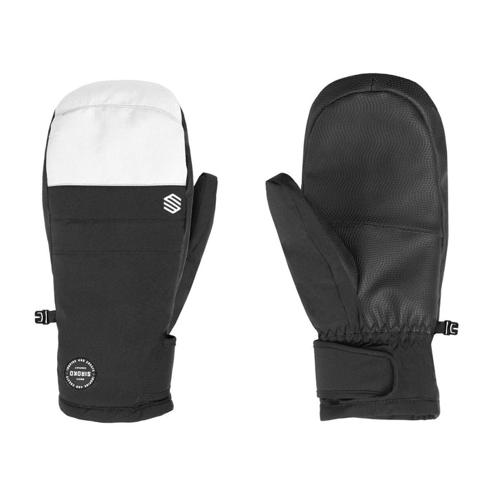 SIROKO Thermische Fäustlinge Skifahren und Schnee Pitztal Weiss Schwarz Mann und Frau XS, XS