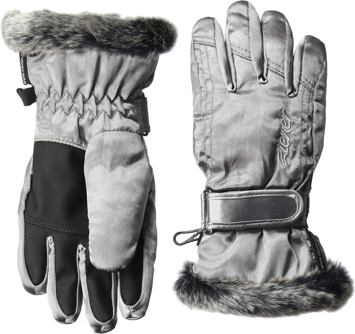 Ziener Mädchen LIM Girls Glove Junior Ski-Handschuhe/Wintersport 4.5 metallic silver, 4.5 metallic s