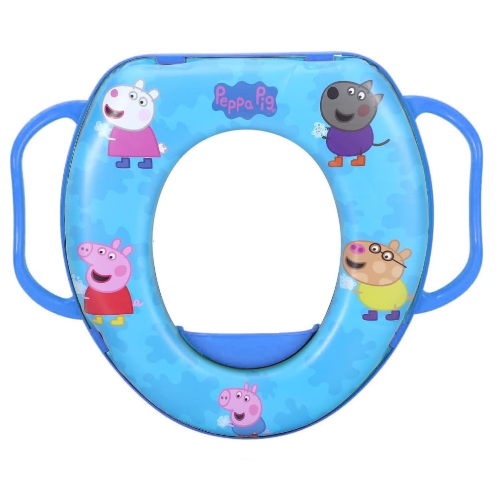 Peppa Wutz Toilettensitz für Kinder, Universal-WC-Adapter mit Griffen, Peppa Wutz