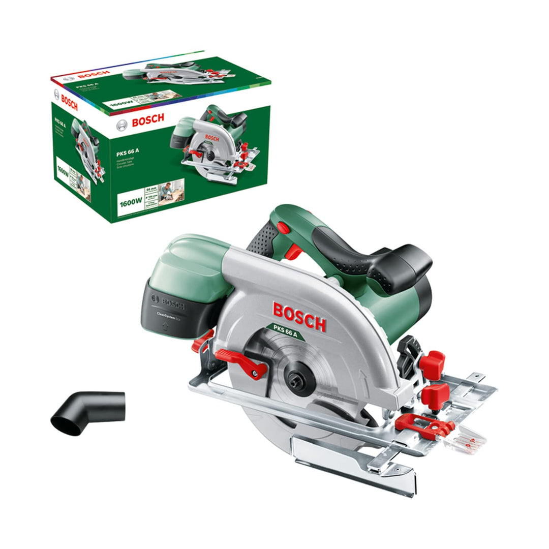 Bosch Home and Garden Bosch Kreissäge PKS 66 A (Präzises Sägen in Holz, 1600 Watt, max. Schnitttiefe