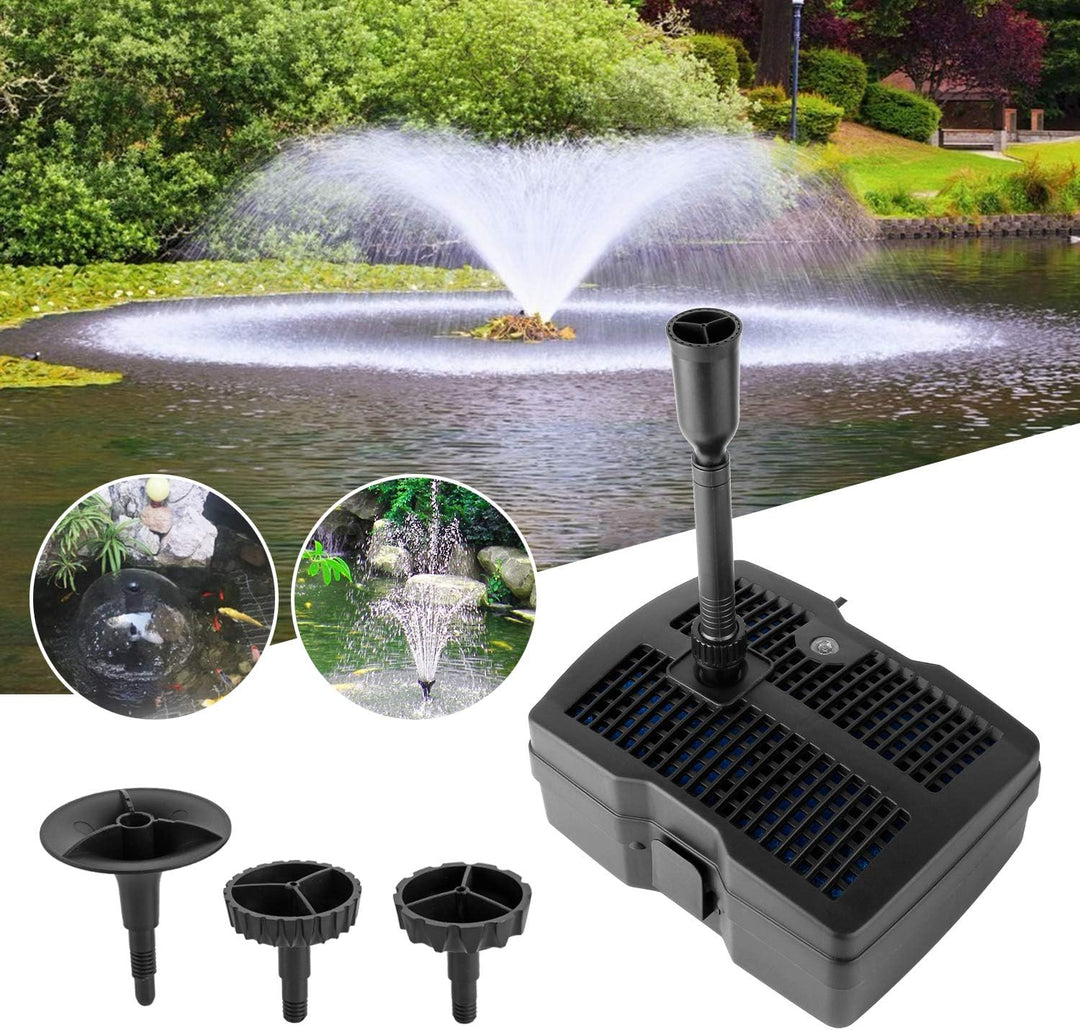 YAOBLUESEA 4 in 1 Teichpumpe Springbrunnenpumpe mit Filter UV-Klärer,Wasserspielpumpe Bachlaufpumpe,