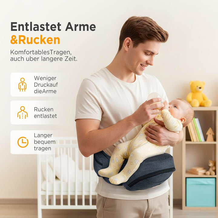 GAGAKU Baby Hüftsitz Babytrage ErgonomischeBaby Hüfttrage Leicht Tragehilfe Baby mit Stauraum für Ki