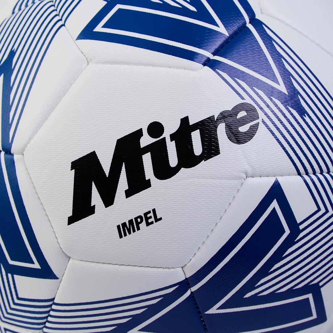 Mitre Impel Fussball Weiss/Dazzling Blue/Schwarz 4 Impel ohne Ballpumpe, Weiss/Dazzling Blue/Schwarz