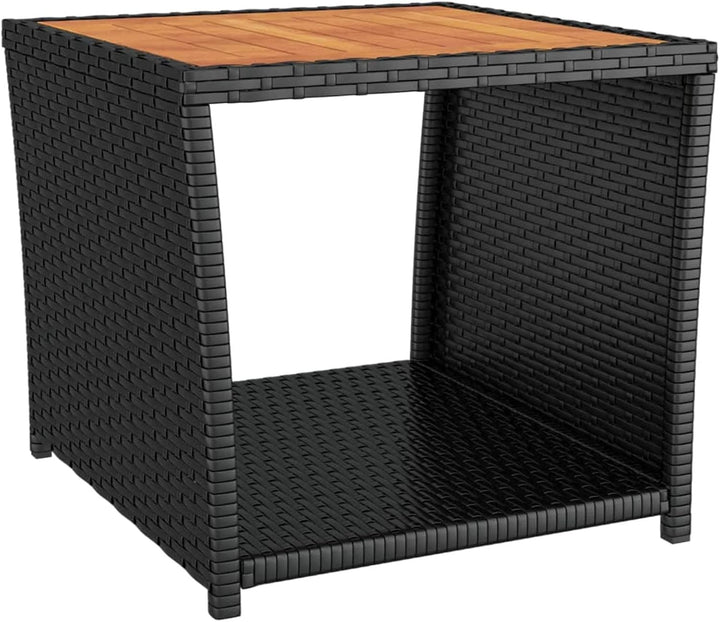 Yolola Rattanmöbel mit 2X Sessel mit Liegefunktion ausgestattet und Beistelltisch, Polyrattan Garten