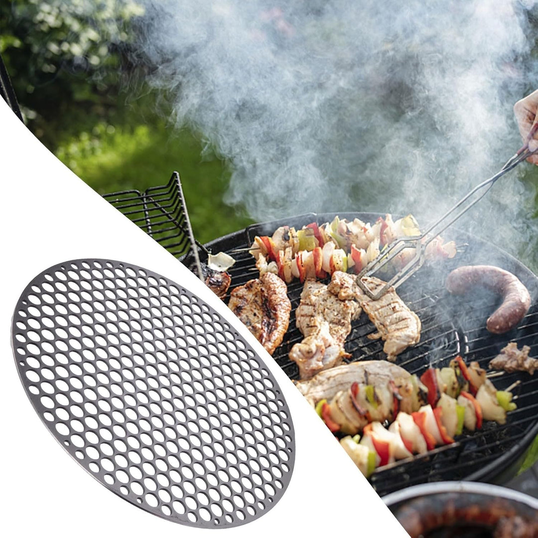 Runder Edelstahl-Grillrost, rundes Grillnetz, Drahtgeflecht, Gestell für Outdoor-Camping, Kochgeschi