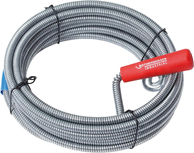 ROTHENBERGER Industrial Rohrreinigungsspirale 5 m | aus Federstahl | Ø Spirale: 9 mm; Mit Rückholboh