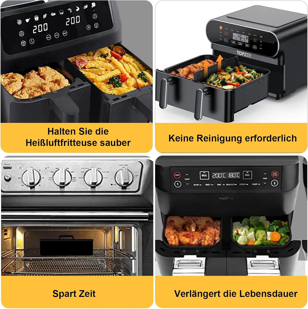 21 Teilig Heissluftfritteuse Zubehör Satz, Airfryer Zubehör für Ninja Foodi Max Dual Zone Heissluftf