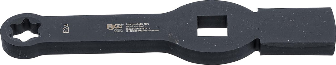 BGS 35324 | Schlag-Ringschlüssel | E-Profil (für Torx) | mit 2 Schlagflächen | SW E24 Schlüsselweite