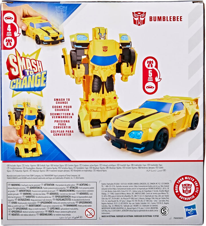 Transformers Smash Changers Bumblebee Action-Figur, lässt Sich vom Roboterspielzeug in EIN Spielzeug