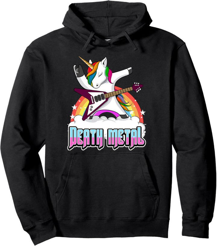 Death Metal Einhorn Heavy Metal Hard Rock Pullover Hoodie