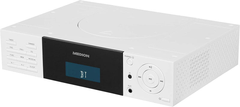 MEDION E66436 Unterbauradio (Küchenradio, Bluetooth, UKW Stereoradio, Aux - Anschluss, 2 Weckzeiten)