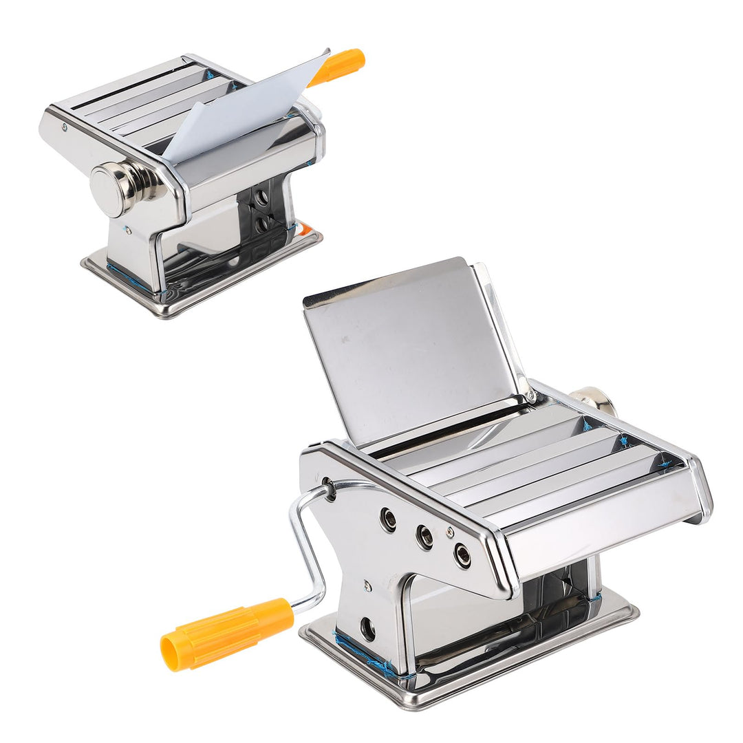Ejoyous Nudelmaschine Manuelle Nudelmaschine Edelstahl-Nudelmaschine Mit Einstellknopf Für Mehrere D