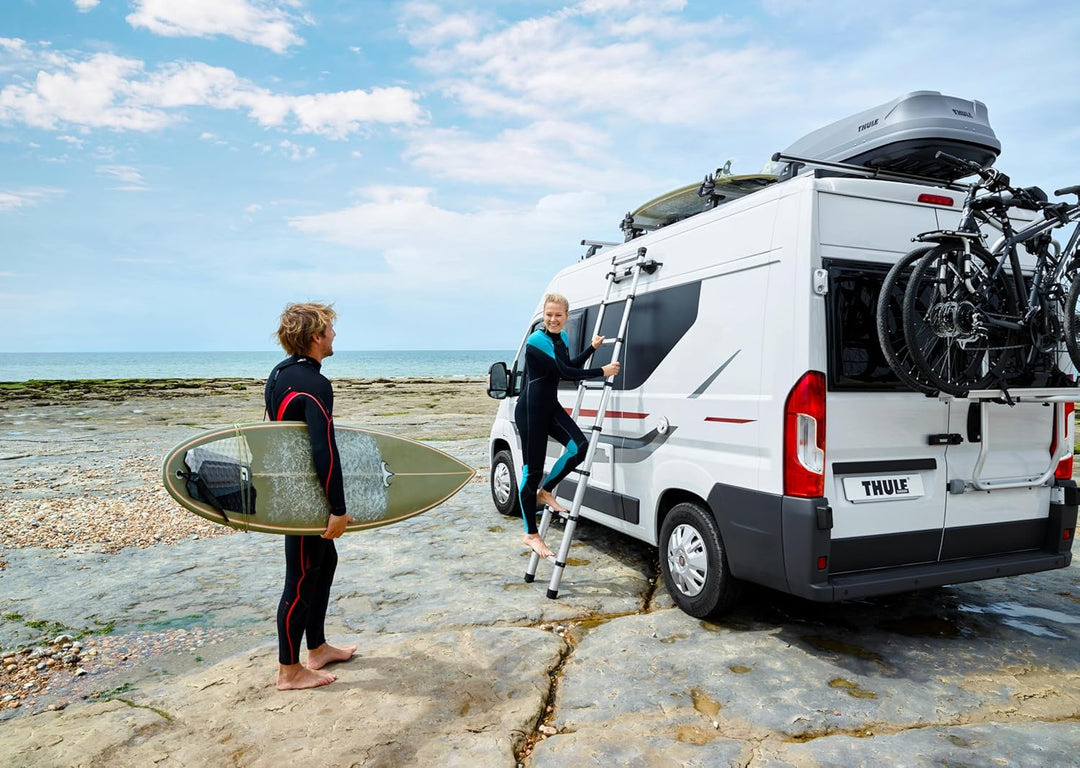 Thule Elite Van XT Heck-Fahrradträger für Ford Transit ab Bj. 05/2014 Camping Reisemobil schwarz