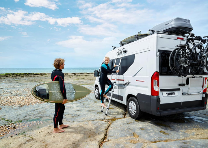 Thule Elite Van XT Heck-Fahrradträger für Ford Transit ab Bj. 05/2014 Camping Reisemobil schwarz