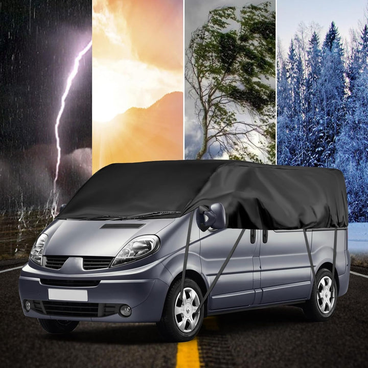 Autoabdeckung Wasserdicht Ersatz für Renault Trafic 2010-2025 LWB, Halbgarage, Autohülle Autoplane,