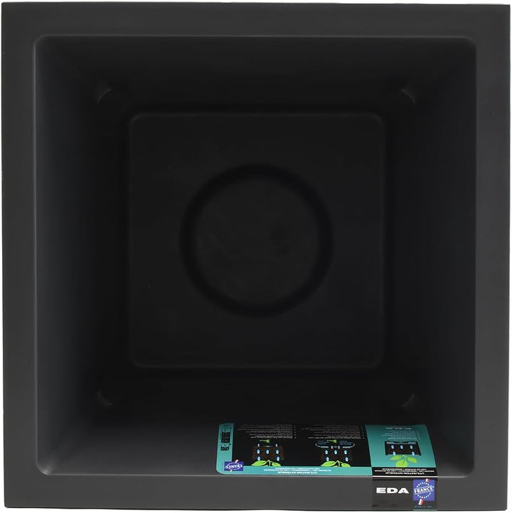 EDA Plastiques Volcania 13730 BR. T SX1 Übertopf, quadratisch, Kunststoff, 40 x 40 x 40 cm Single, S