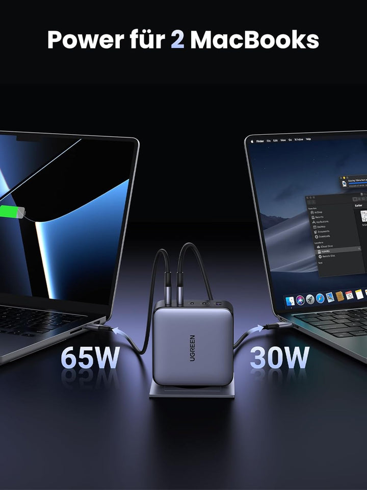 UGREEN Nexode USB C Ladegerät 100W 5-Port GaN Netzteil Mehrfach PD Charger Multiports unterstützt PP