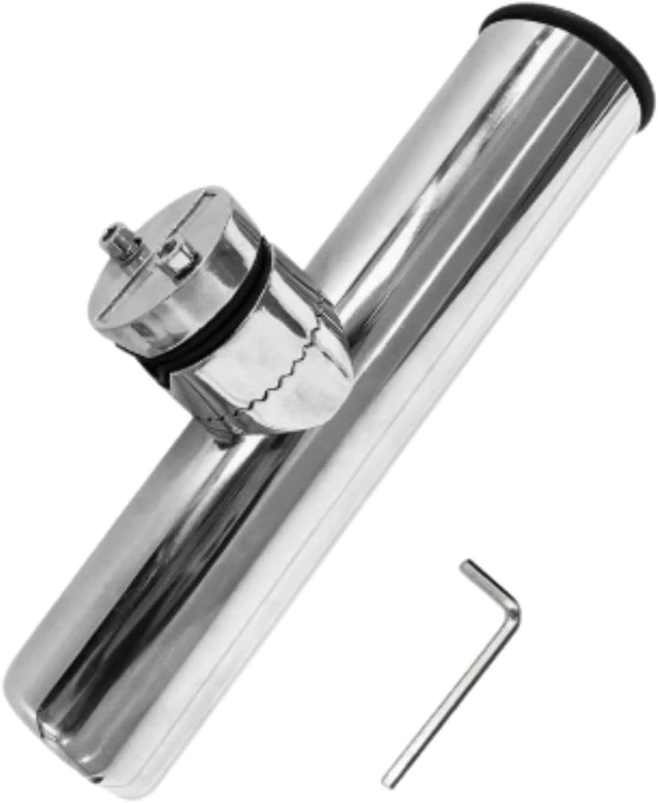 DEWIN Rutenhalter für Boot, Edelstahlboot Angelrutenhalter Zubehör für Schienen 1" bis 1-1/4"