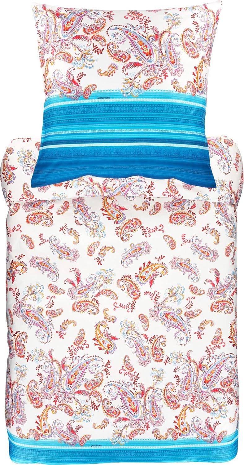 Bassetti Bettwäsche Set, Baumwolle, Azur, 155X220 155X220 Azur, 155X220 Azur