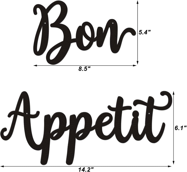 Bon Appetit Wanddekoration, Bon Appetit, Metall-Wandschild, Bauernhaus, Küche, Wandkunst, Esszimmer,