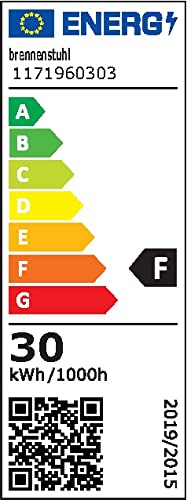 Brennenstuhl LED Baustrahler EL 2050 M (30W, 2700lm, 6500K, IP65, LED Arbeitsstrahler mit 1,5m Kabel